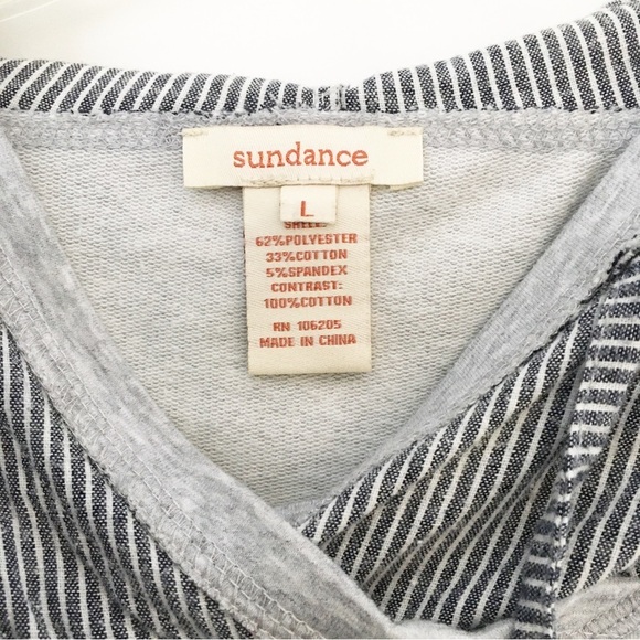 Sundance Mixed Media Layered Look Hoodie Sweatshirt - Picture 3 of 3